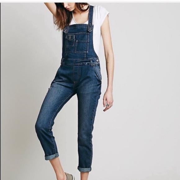 Free people denim  overalls - Picture 2 of 7